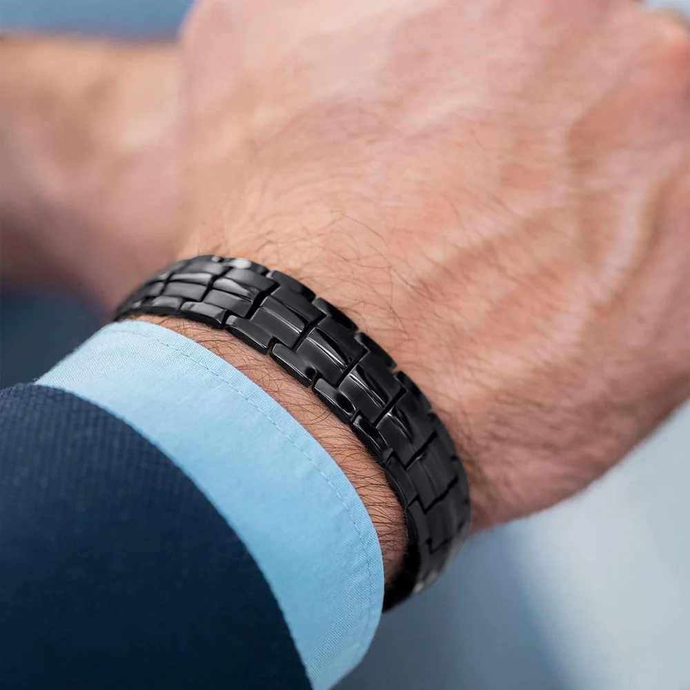 Titanium Magnetic Bracelet for Men (Onyx)