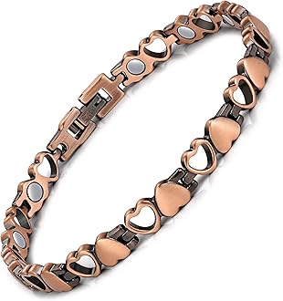 Women's Ultra Strength Copper Magnetic Bracelet (Hearts XO)