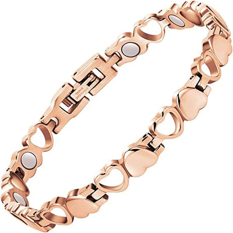 Women's Ultra Strength Copper Magnetic Bracelet (Hearts XO)