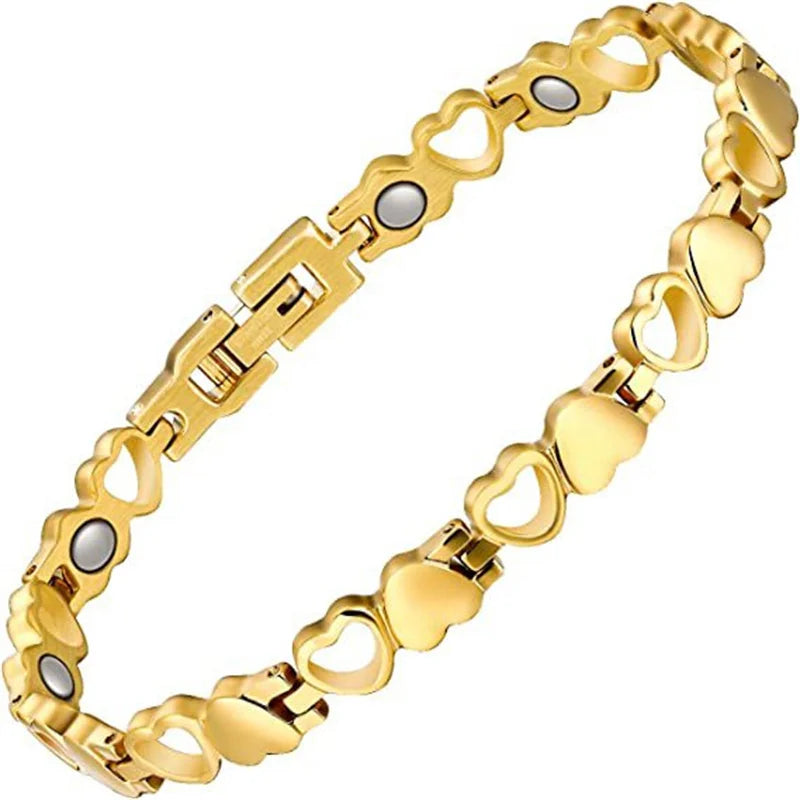 Women's Ultra Strength Copper Magnetic Bracelet (Hearts XO)